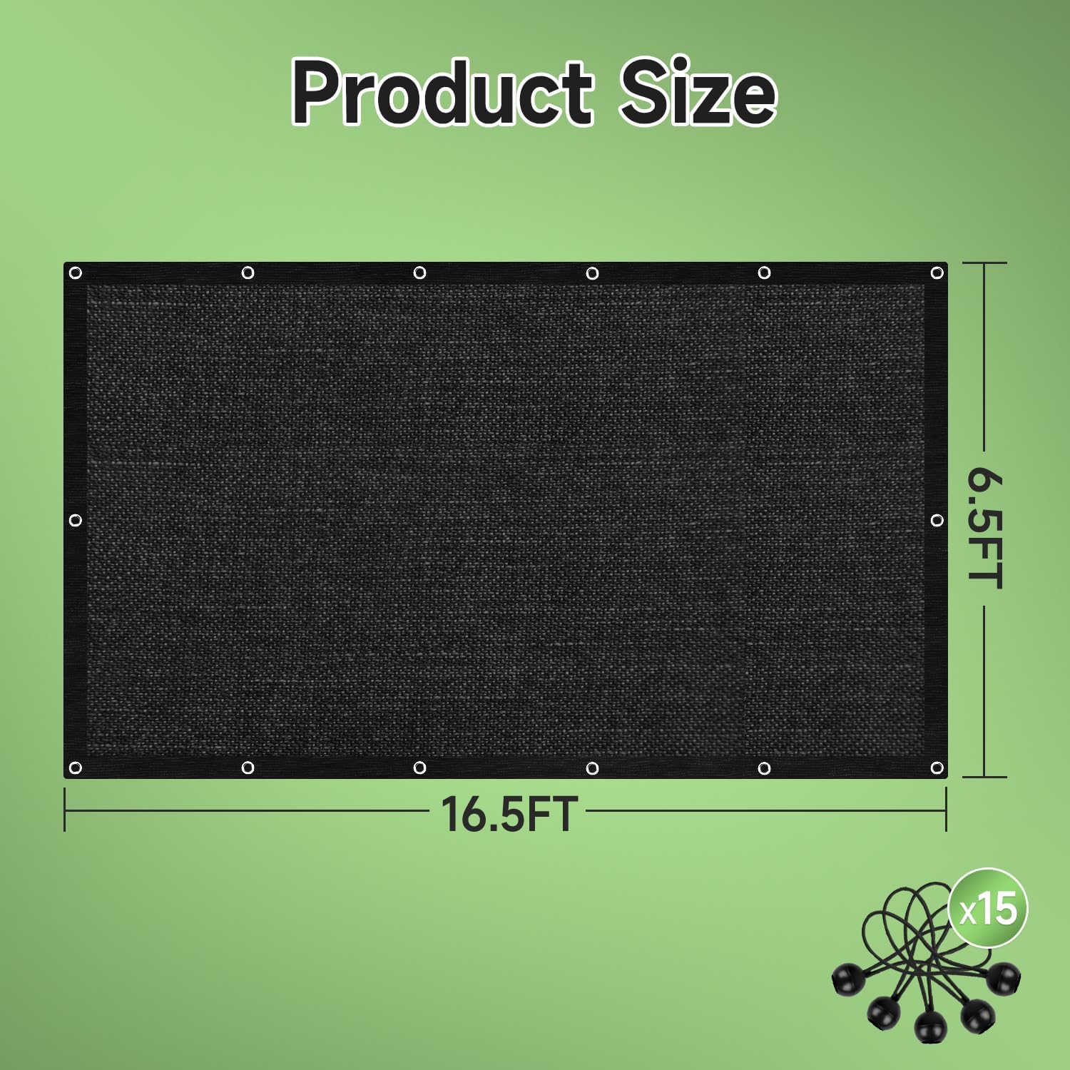 FOTMISHU 75%-80% Shade Cloth Anti-Aging 10ftx20ft Sun Mesh UV Resistant Net, Sunblock Garden Shade Mesh Tarp for Plant Cover, Greenhouse, Barn or Kennel, Flowers, Plants, Used for 3 Years or Even Long