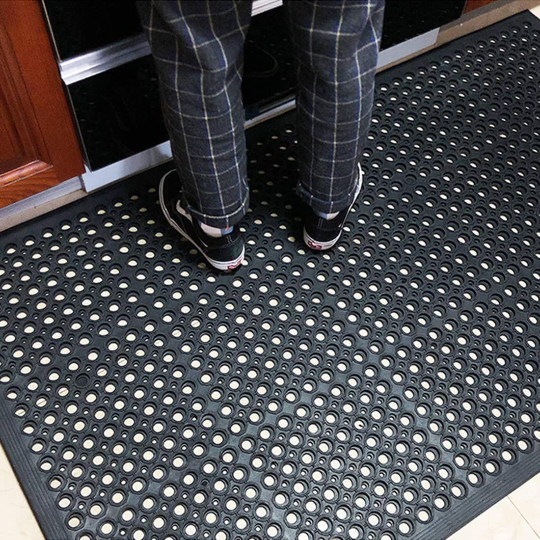 smabee Anti-Fatigue Non-Slip Rubber Floor Mat Heavy Duty Mats 36x60 for Outdoor Restaurant Kitchen Bar