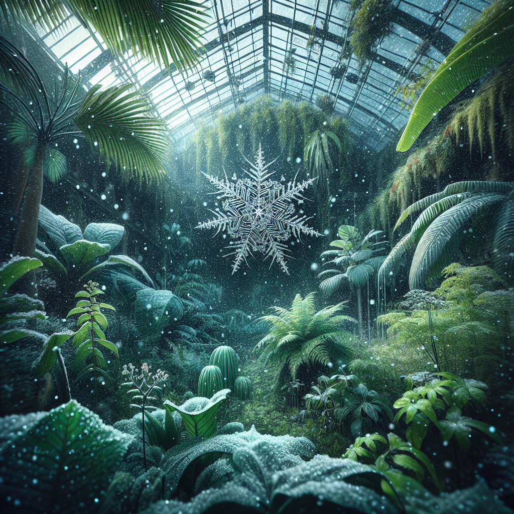 The Magic Of Snowfall In A Greenhouse
